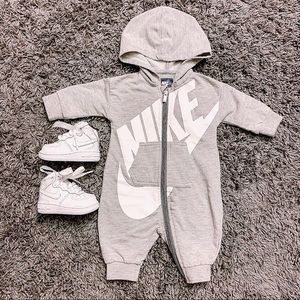 Nike jumpsuit and Air Force 1s set
